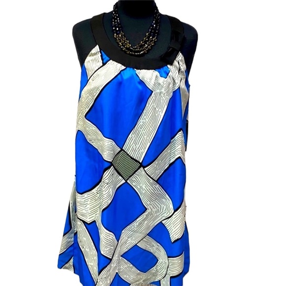 BCBG Blue & White Shift Dress - Picture 1 of 3